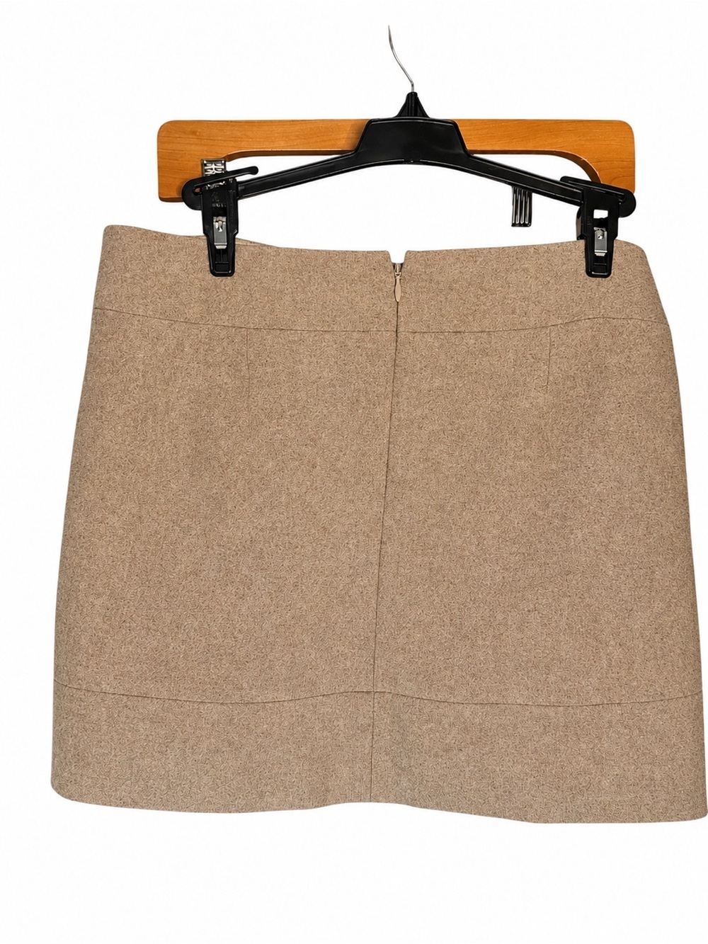J. Crew Neutral Beige Wool Blend Mini Skirt - Picture 2 of 6